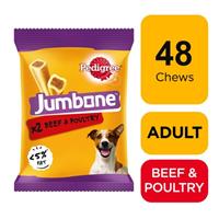 48 Pedigree Jumbone Medium Dog Treats Beef & Poultry Dog Chews (12x180g)