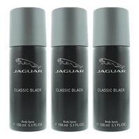 Jaguar Classic Black Body Spray 150ml For Him x 3