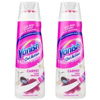 2 x Vanish Oxi Action Carpet Stain Remover Carpet Serum & Scrubbing Head 195ml