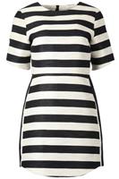 HANLEY STRIPED COTTON BLEND MINI DRESS US 8 UK 12 - L Regular
