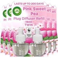 10 x Air Wick Plug In Liquid Electrical Refill Freshener Pink Sweet Pea 19ml