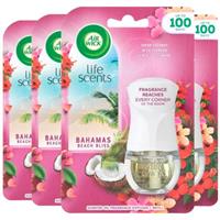2 x Air Wick Life Scent Plug In Kit Diffuser Freshener Bahamas Beach Bliss 19ml