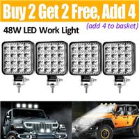 12V LED Work Light Bar Flood Spot Lights Driving Lamp Offroad Car Truck SUV