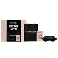 Missguided Gift Set Ladies Girls T-Shirt Satin Sleep Mask & Sheet Mask NEW