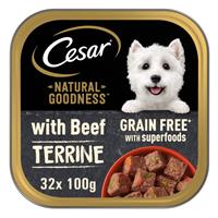 32 x 100g Cesar Natural Goodness Adult Wet Dog Food Trays Mixed in Gravy
