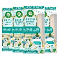 4 x Air Wick Active Fresh Aerosol-Free Freshener Spray Kit Fresh Spring Oasis