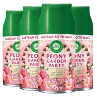 4 x Air Wick Freshmatic Peony Garden Party Air Freshener Refill 250ml