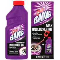 Cillit Bang Sink & Drain Unblocker Cleaner 3 In 1 Kit & Odour Stop Gel 500ml