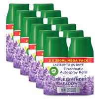 12 x Air Wick Freshmatic Refill Purple Lavender Meadow 250ml Automatic Spray