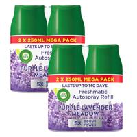 4 x Air Wick Freshmatic Refill Purple Lavender Meadow 250ml Automatic Spray