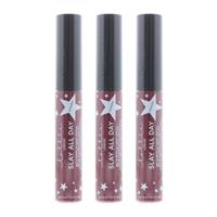 Lottie Slay All Day Longwear Matte Metallic Liquid Lipstick 6ml - Boy Bye x 3