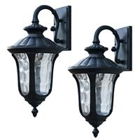 54cm Traditional Black Aluminium Ornate Victorian IP44 Top Fix Lantern - 2 Pack