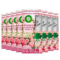 8 x Air Wick Freshmatic Peony Garden Party Kit Air Freshener 250ml