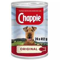 24 x 412g Chappie Adult Wet Dog Food Tins Original Dog Can