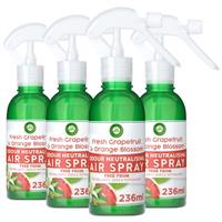 4 x Air Wick Air Freshener Spray Fresh Grapefruit & Orange Blossom 237ml