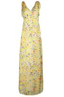ADAM LIPPES YELLOW SILK MAXI DRESS UK 12 - L Regular