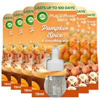 6 x 19ml Air Wick Pumpkin Spice & Everything Nice Electrical Plug In Refill