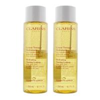 Clarins Hydrating Toning Lotion Aloe Vera & Saffron Flower Extracts 200ml x 2