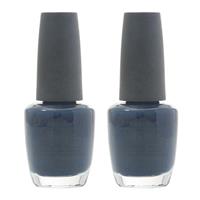 OPI Nail Lacquer Incognito In Sausalito 15ml NLF58 Colour Polish Dark Blue x 2