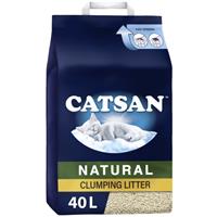 2 x 20L Catsan Natural Biodegradable Kitten Clumping Cat Litter 40 Litres Total