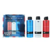 Mustang Deodorant Body Spray 3 x 200ml Gift Set