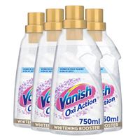4 x Vanish Oxi Action Crystal White Fabric Whitener & Stain Remover 750ml
