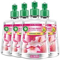 3 x Air Wick Cherry Blossom & Raspberry Active Fresh Single Refill