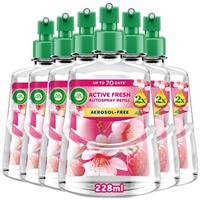 6 x Air Wick Cherry Blossom & Raspberry Active Fresh Single Refill