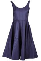 MIU MIU NAVY TAFFETA MIDI DRESS IT 40 UK 8 - S Regular