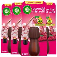 4 x Air Wick Cherry Blossom & Raspberry Essential Mist Single Refill