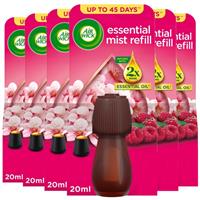 6 x Air Wick Cherry Blossom & Raspberry Essential Mist Single Refill