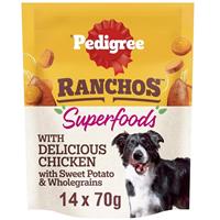 14 x 70g Pedigree Ranchos Superfoods with Delicious Chicken Adult Dog Treats