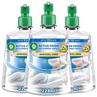 3 x Air Wick Linen & White Orchid Active Fresh Single Refill