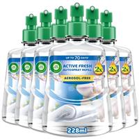 6 x Air Wick Linen & White Orchid Active Fresh Single Refill