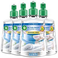 4 x Air Wick Linen & White Orchid Active Fresh Single Refill