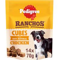 14 x 70g Pedigree Ranchos Reward Cube Adult Dog Treat With Chicken