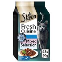 48 x 50g Sheba Fresh Cuisine Taste of Tokyo Cat Food Pouches Mixed Selection