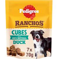 7 x 70g Pedigree Ranchos Reward Cube Adult Dog Treat With Duck