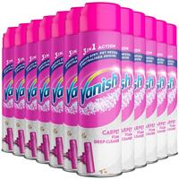 12 x Vanish Gold Carpet Cleaner Care Foam Upholstery Dirt & Stain Remover 600ml