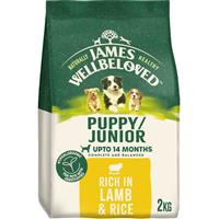 2kg James Wellbeloved Natural Puppy Complete Dry Dog Food Lamb & Rice