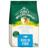 1.5kg James Wellbeloved Light Recipe 1-7 Years Adult Dry Cat Food Rich in Fish