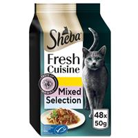 48 x 50g Sheba Fresh Cuisine Taste of Hawaii Cat Food Pouches Mixed Selection