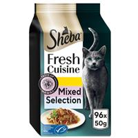96 x 50g Sheba Fresh Cuisine Taste of Hawaii Cat Food Pouches Mixed Selection