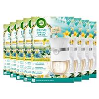 8 x Air Wick Liquid Electrical Plug-in + Refill Kit Fresh Spring Oasis 19ml