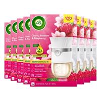 8 x Air Wick Liquid Electrical Plug-in Kit Cherry Blossom & Raspberry 19ml
