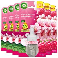 6 x Air Wick Cherry Blossom & Raspberry Liquid Electrical Single Refill 19ml