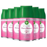 6 x Air Wick Pure Cherry Blossom Freshmatic Air Freshner Autospray Refill 250ml