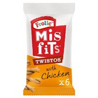 216 Misfits Frolic Twistos Dog Treats Chicken Dog Chews (36x105g)