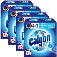 4 x Calgon Water Softener Powerball 4-in-1 Washing Machine Limescale 75 Tablets