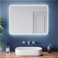 Dimmable LED Lights Bathroom Mirror with Shaver Socket Demister Bluooth 60x80cm